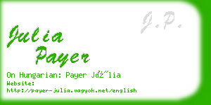 julia payer business card